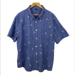 NASA Space Astronaut Button Down Shirt Size 2XL
